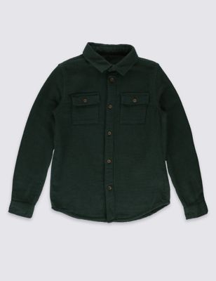 Pure Cotton Long Sleeve Shirt &#40;5-14 Years&#41;